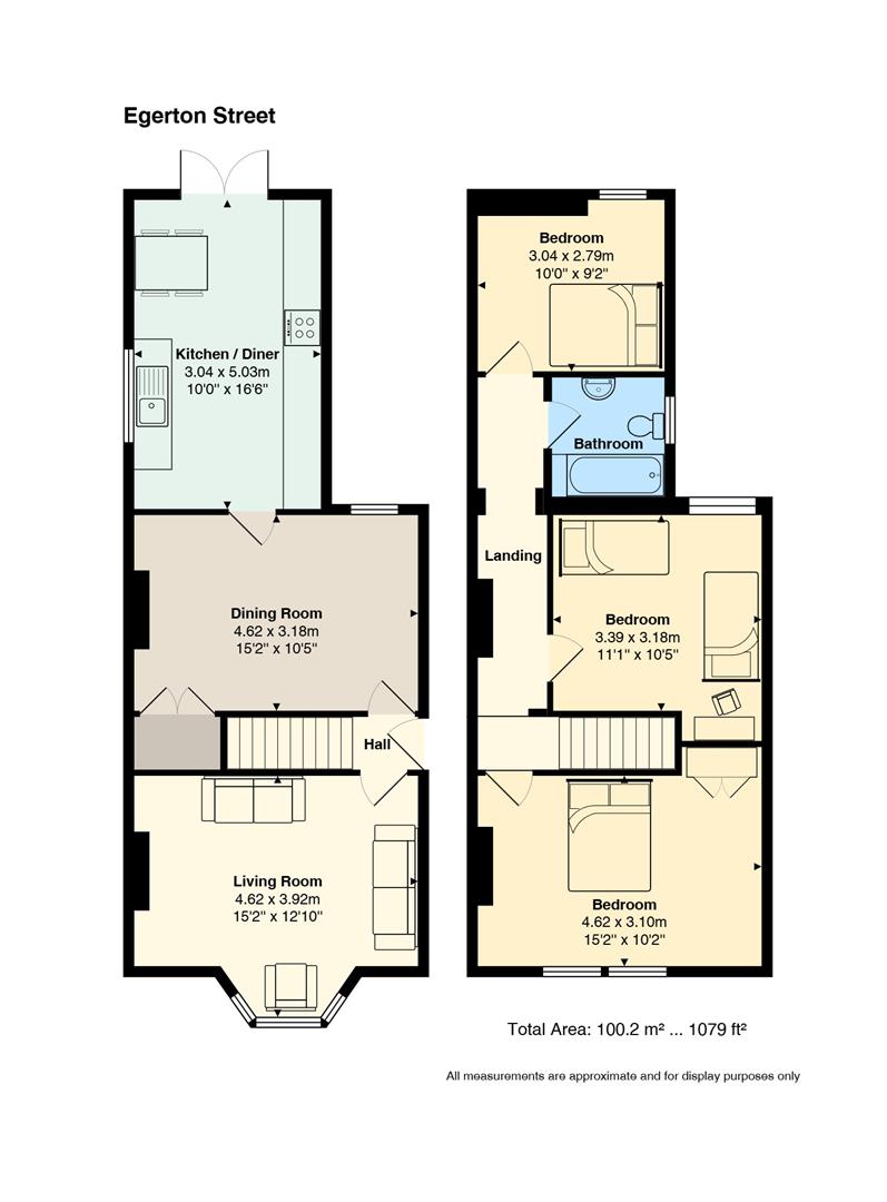 Floorplan for Egerton Street, Canton, Cardiff